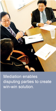 Mediation enables disputing parties to create win-win solution.